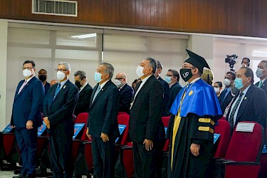 Participamos de la Ceremonia de la Toma de posesión del nuevo rector de la Universidad de Panamá.